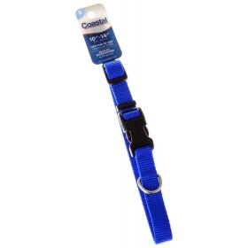 Tuff Collar Nylon Adjustable Collar - Blue - 10"-14" Long x 5/8" Wide