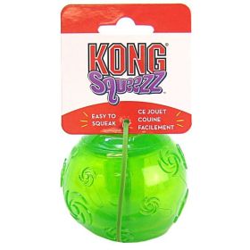 KONG Squeezz Ball Dog Toy - Assorted - Large (3" Diameter)