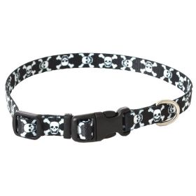 Pet Attire Styles Skulls Adjustable Dog Collar - 8"-12" Long x 3/8" Wide