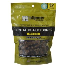 Indigenous Dental Health Bones - Original Fresh Breath Formula - 40 Mini Treats