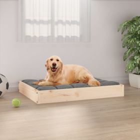 Dog Bed 28.1"x21.3"x3.5" Solid Wood Pine
