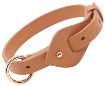 Pet Life 'Ever-Craft' Boutique Series Adjustable Designer Leather Dog Collar (Color: Brown)