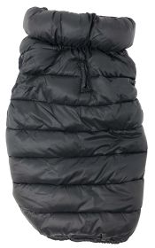 Pet Life 'Pursuit' Quilted Ultra-Plush Thermal Dog Jacket (Color: Black)
