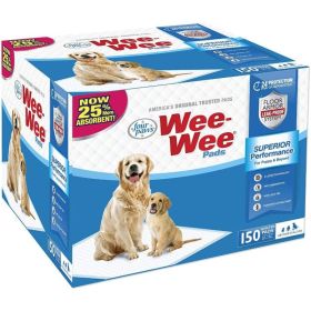 Four Paws Wee Wee Pads Original - 150 Pack - Box (22" Long x 23" Wide)