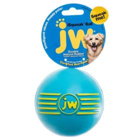 JW Pet iSqueak Ball - Rubber Dog Toy - Large - 4" Diameter