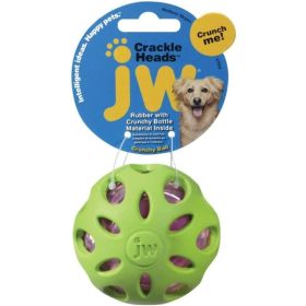 JW Pet Crackle Heads Rubber Ball Dog Toy Medium - 1 count