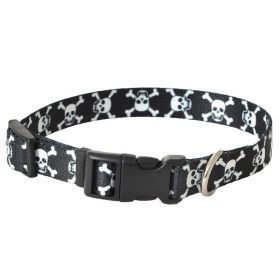 Pet Attire Styles Skulls Adjustable Dog Collar - 10"-14" Long x 5/8" Wide
