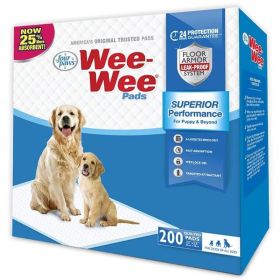 Four Paws Wee Wee Pads Original - 200 Pack - Box (22" Long x 23" Wide)