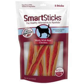 SmartBones SmartSticks Vegetable and Chicken Rawhide Free Dog Chew - 5 count