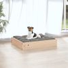 Dog Bed 20.3"x17.3"x3.5" Solid Wood Pine