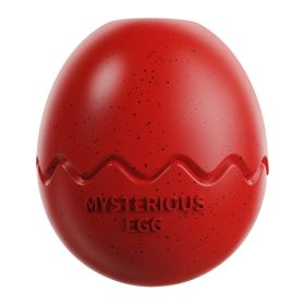 Large Dog Toy Dinosaur Eggs Fillable Slow Feeder Chew Interactive Toy Release Anxiety French Bulldog Labrador Pet Teeth Cleaning (Color: Red)