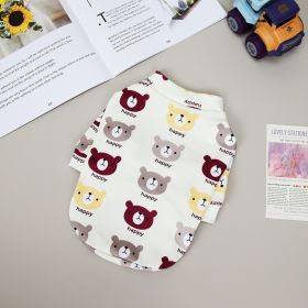 Pet clothes Dog clothes Autumn and winter new cat pet clothes Two leg sweater 22 Happy bear bottoming shirt (colour: 22 Happy Bear Undercoat - Red)