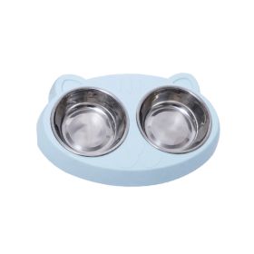 Pet Feeder Bowls for Puppy Medium Dogs Cats (Color: Blue)