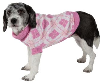 Argyle Style Ribbed Fashion Pet Sweater (size: small)