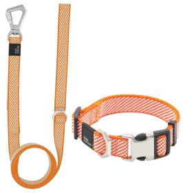 Pet Life 'Escapade' Outdoor Series 2-in-1 Convertible Dog Leash and Collar (Color: Orange)