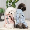 Pet dog clothing waterproof breathable reflective clothing small dog raincoat; Light reflecting strip