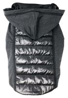 Pet Life 'Apex' Lightweight Hybrid 4-Season Stretch and Quick-Dry Dog Coat w/ Pop out Hood (Color: Black)
